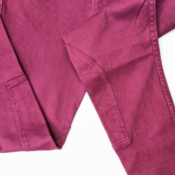 Steeds Stretch Denim Riding Jeans 12 Burgundy - Picture 8 of 11